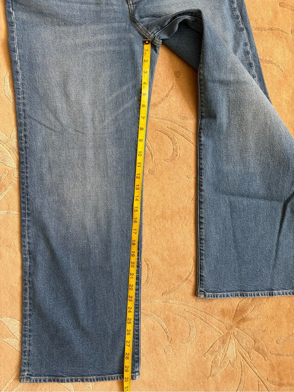 NWT, Tall J Crew Slim Wide Leg Jeans, Medium Wash, Button Fly, 31 Tall, 30” IS